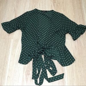 Green Blouse with Polka Dots 💚